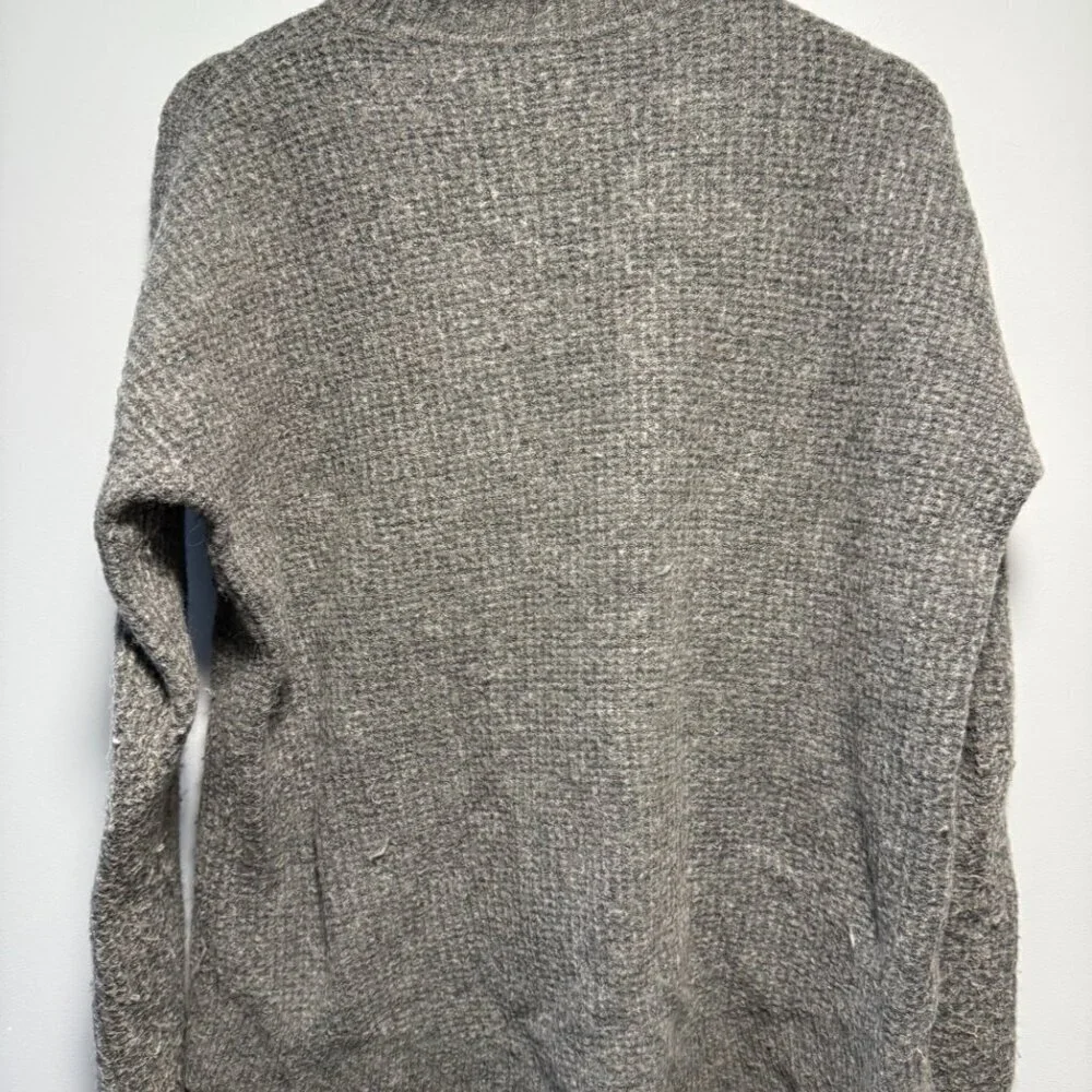 Madewell Grey Turtleneck Sweater M merino wool & alpaca